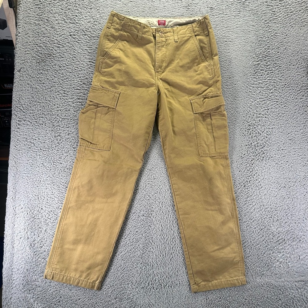 Levi's XX Pant Mens 32x32 Beige Cotton Canvas Cargo Straight Workwear Utility